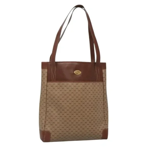 GUCCI Micro GG Supreme Tote Bag PVC Beige Gold 002 37 0035 Auth ep10439 - Picture 2 of 15